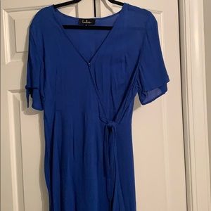 Lulu’s blue wraparound dress women’s XL